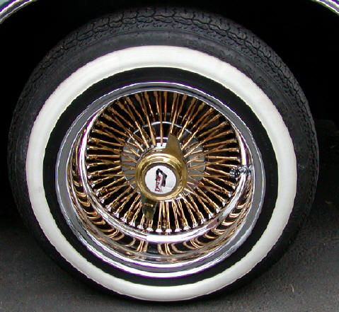 Wheels  Wheels on These Used Dayton Wire Wheels Are 24k Gold Plated On The